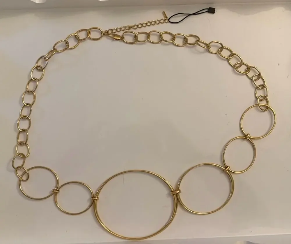 Zara Gold Link Belt with Adjustable Length